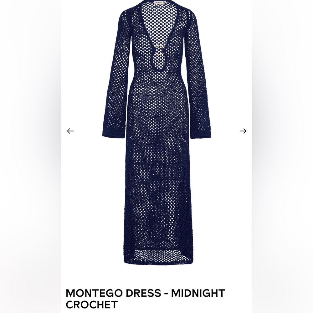 Montego Dress - Midnight Crochet NWOT